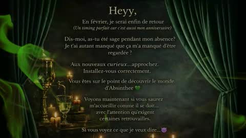 Snapshot of absinthee chatting on February 2, 1:37 am absy online show from February 2, 1:37 am