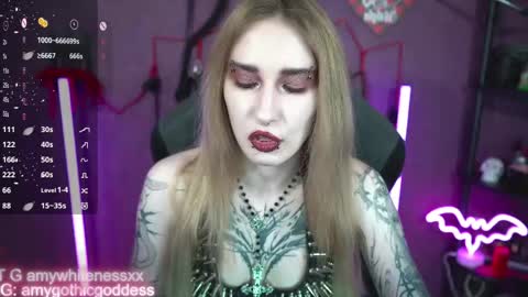 Snapshot of amywhitenessxx chatting on May 6, 4:45 pm Amy switch Goddess divine Mistress online show from May 6, 4:45 pm