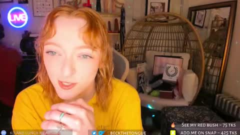 Snapshot of beckthetongue chatting on October 11, 4:33 am Beck the tongue online show from October 11, 4:33 am