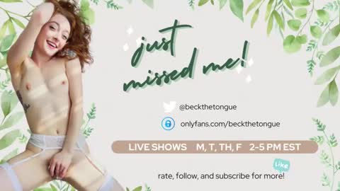 Snapshot of beckthetongue chatting on October 27, 6:39 am Beck the tongue online show from October 27, 6:39 am