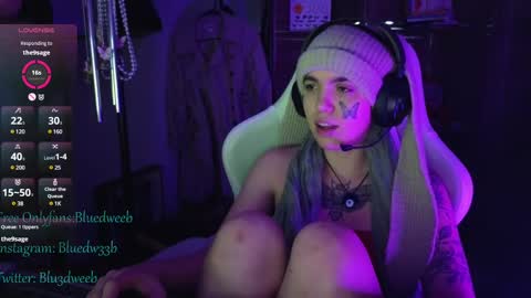 Snapshot of bluedweeb chatting on February 19, 10:34 am Blue online show from February 19, 10:34 am