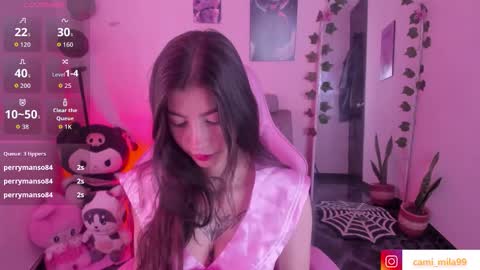 Snapshot of cami_mila99 chatting on October 21, 8:53 pm CAMI online show from October 21, 8:53 pm