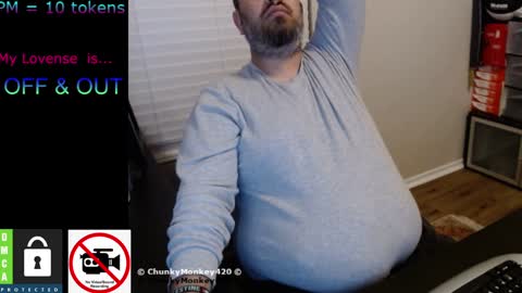 Snapshot of chunkymonkey420 chatting on February 2, 4:15 am Spencer Smokey Bear online show from February 2, 4:15 am