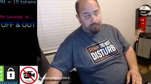 Snapshot of chunkymonkey420 chatting on February 4, 4:15 am Spencer Smokey Bear online show from February 4, 4:15 am