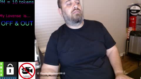 Snapshot of chunkymonkey420 chatting on February 10, 5:47 am Spencer Smokey Bear online show from February 10, 5:47 am