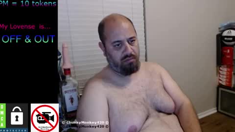 Snapshot of chunkymonkey420 chatting on February 15, 10:11 am Spencer Smokey Bear online show from February 15, 10:11 am