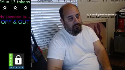 Snapshot of chunkymonkey420 chatting on March 7, 7:27 pm Spencer Smokey Bear online show from March 7, 7:27 pm