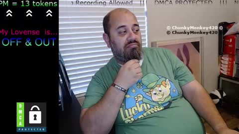 Snapshot of chunkymonkey420 chatting on March 10, 12:51 am Spencer Smokey Bear online show from March 10, 12:51 am