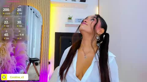 Coraline connected from 10 pm to 6 am Colombia time online show from April 4, 12:31 am