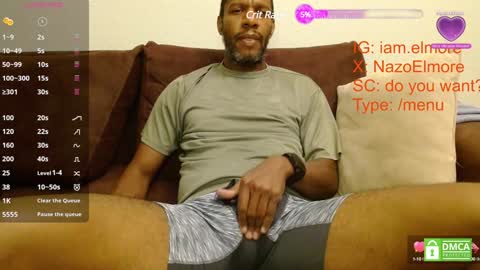 Snapshot of elmorenazogt chatting on January 24, 2:49 am My name is Elmore. Please say hello I like to chat with you. If you have requests or dirty talk please use tip online show from January 24, 2:49 am