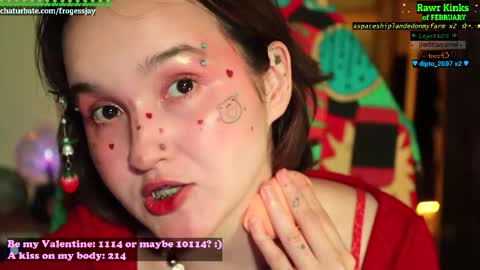 Snapshot of frogessjay chatting on February 14, 7:43 pm Jaywise Frogfoot online show from February 14, 7:43 pm