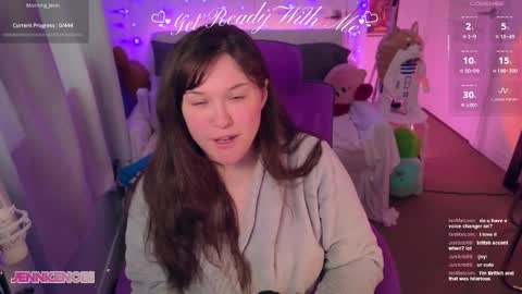 Snapshot of jennkenobi chatting on February 9, 3:38 pm Jenn online show from February 9, 3:38 pm
