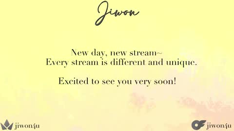 Jiwon online show from October 5, 6:17 pm