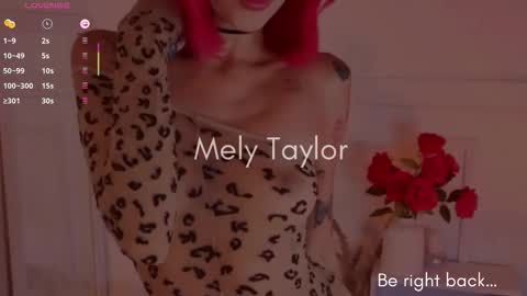 Snapshot of melytaylor_ chatting on February 18, 9:22 pm Melissa online show from February 18, 9:22 pm