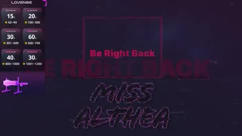 Snapshot of missalthea chatting on October 21, 10:21 pm Althe online show from October 21, 10:21 pm