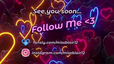 Snapshot of missblair12 chatting on January 8, 5:59 pm MissBlair online show from January 8, 5:59 pm