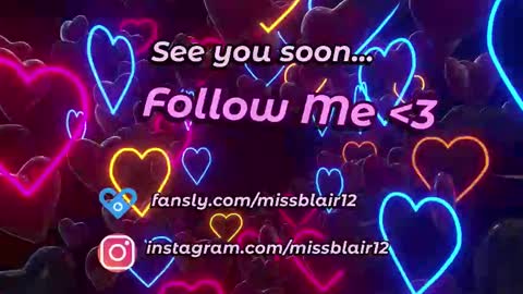 Snapshot of missblair12 chatting on February 27, 1:16 am MissBlair online show from February 27, 1:16 am