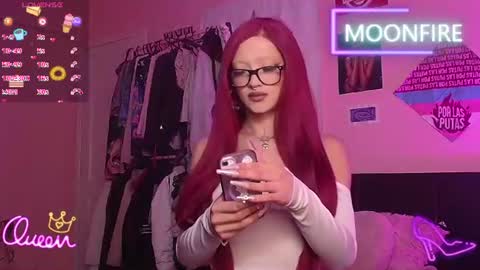 Snapshot of moonfiredance chatting on July 3, 7:04 am Nicky online show from July 3, 7:04 am