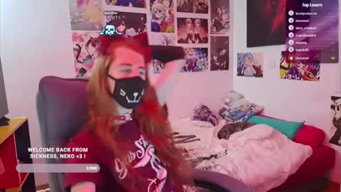 Snapshot of neko_nyaaa chatting on January 15, 2:21 pm Neko online show from January 15, 2:21 pm