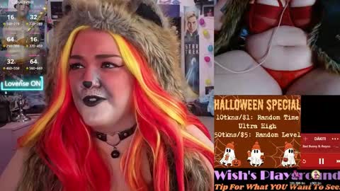 Snapshot of nevermakeawish chatting on October 30, 6:26 am Wishs Playground online show from October 30, 6:26 am