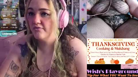 Snapshot of nevermakeawish chatting on November 14, 7:51 am Wishs Playground online show from November 14, 7:51 am