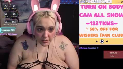 Snapshot of nevermakeawish chatting on July 7, 9:35 am Wishs Playground online show from July 7, 9:35 am