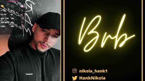 Snapshot of nikolahank1 chatting on May 14, 7:04 am Nikola Hank online show from May 14, 7:04 am