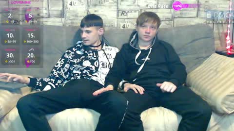 Max tall dark-haired guy with tattoos and Phil blond-haired online show from May 12, 2:30 am