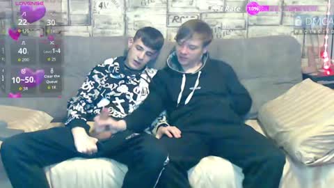 Max tall dark-haired guy with tattoos and Phil blond-haired online show from May 17, 2:42 am