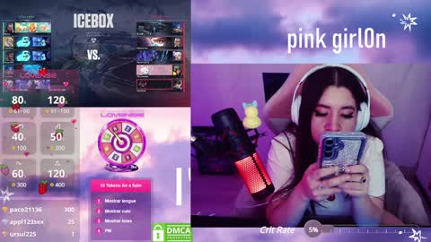 Snapshot of pink_girl0n chatting on December 8, 8:30 am Kitty online show from December 8, 8:30 am