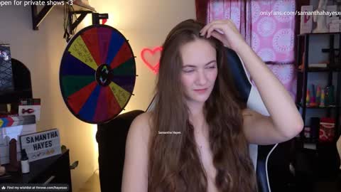 The Real Samantha Hayes haha  online show from December 5, 9:17 pm