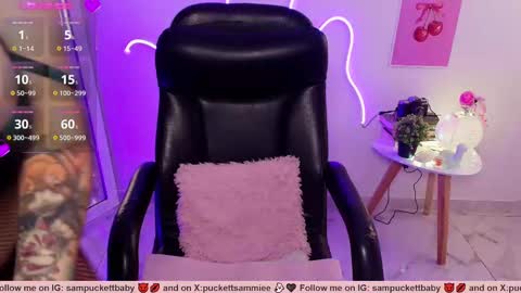 Snapshot of sampuckettbaby chatting on October 17, 5:48 pm sampuckettbaby online show from October 17, 5:48 pm