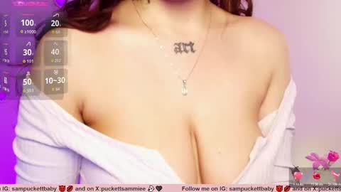 Snapshot of sampuckettbaby chatting on October 22, 3:01 pm sampuckettbaby online show from October 22, 3:01 pm