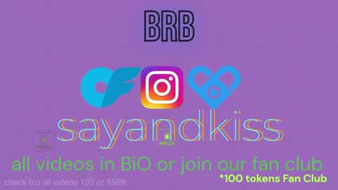 Snapshot of say_and_kiss chatting on April 24, 1:41 am Say and kiss online show from April 24, 1:41 am
