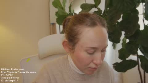 Snapshot of skarpio17 chatting on October 26, 4:02 pm Im Scarlett ONLINE 5pm-10pm NYC time online show from October 26, 4:02 pm