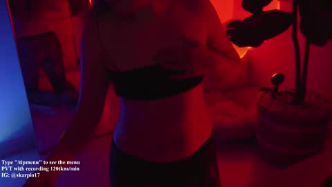 Snapshot of skarpio17 chatting on November 15, 2:42 am Im Scarlett ONLINE 5pm-10pm NYC time online show from November 15, 2:42 am