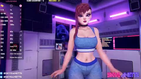 Snapshot of skyeanette chatting on July 19, 1:09 am SkyeAnette online show from July 19, 1:09 am