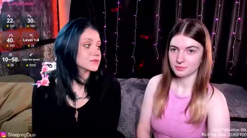 Snapshot of sleepingduo chatting on October 21, 9:21 am Hi We are Iva and Angela Nice to meet u 3 online show from October 21, 9:21 am