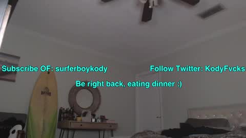 Snapshot of surferboykody chatting on January 19, 9:11 am surferboykody online show from January 19, 9:11 am