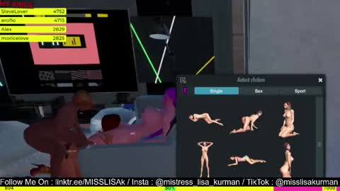  MISTRESS LISA  FIRST 3DXCHAT CAMGIRL   3dxchat anime gaming mistress domina online show from October 8, 6:27 pm