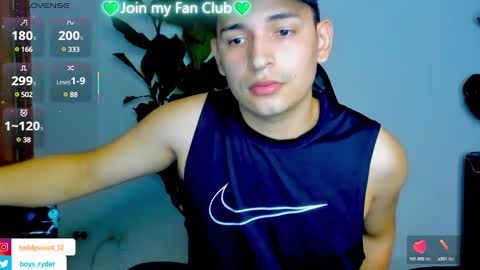 Snapshot of teddy_cowboy chatting on February 1, 12:40 am Follow me on Twitter boys ryder and instagram teddyscoot 12 online show from February 1, 12:40 am