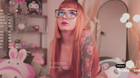 Snapshot of tomie_san chatting on March 31, 11:10 am Tomie online show from March 31, 11:10 am