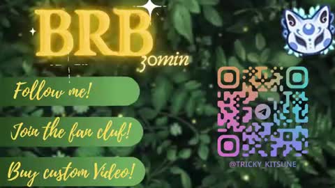 trickykitsune online show from August 2, 3:10 pm