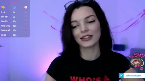 Snapshot of veronicasmythx chatting on February 20, 2:19 am Goddess Veronica 3 online show from February 20, 2:19 am