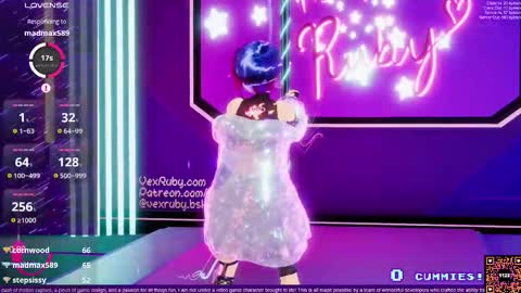 Snapshot of vexruby chatting on February 1, 1:15 am Vex Ruby online show from February 1, 1:15 am