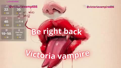 Victoria Vampire online show from December 23, 1:14 am