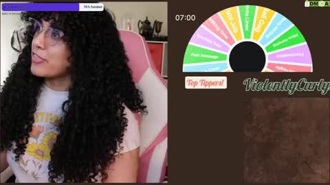 Snapshot of violentlycurly chatting on January 24, 11:12 pm Curly the Coin Operated Toy online show from January 24, 11:12 pm