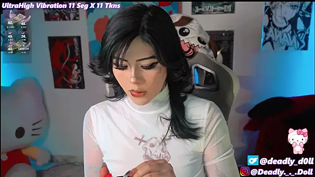 Snapshot of Deadly_Doll chatting on January 26, 11:18 pm Deadly Doll online show from January 26, 11:18 pm