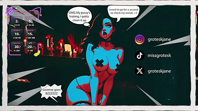 Snapshot of GroteskJane chatting on February 17, 12:56 pm GroteskJane online show from February 17, 12:56 pm