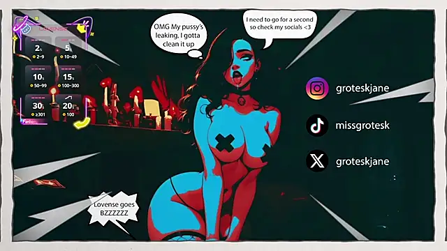 Snapshot of GroteskJane chatting on May 25, 6:03 pm GroteskJane online show from May 25, 6:03 pm